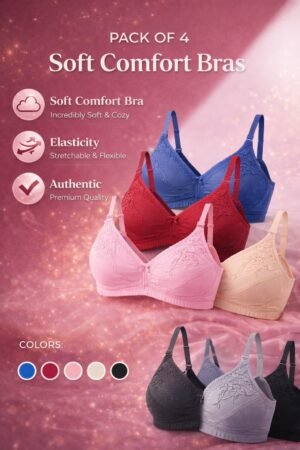 Cotton Everyday Comfort Bra ( Pack of 4 )