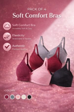 Cotton Comfort Bra Non-Wired ( Pack of 4 )