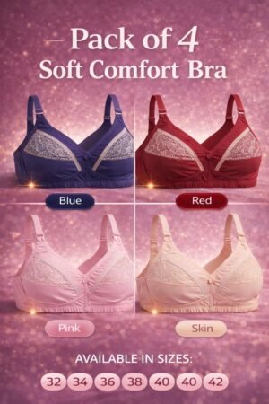 Soft Irani Cotton Bra Everyday Comfort Bra ( Pack of 4 )