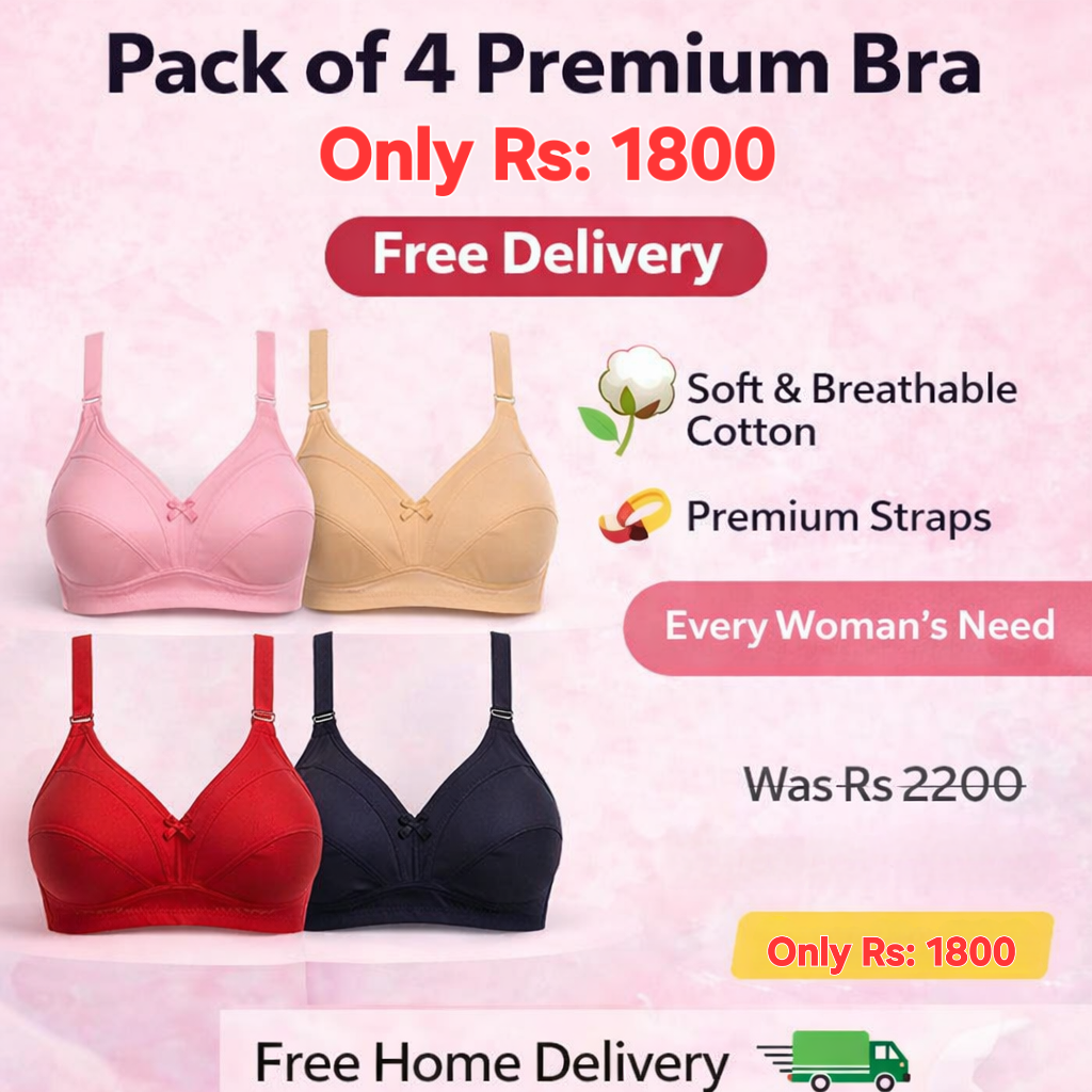 Cotton Comfort Bra Non-Wired ( Pack of 4 )