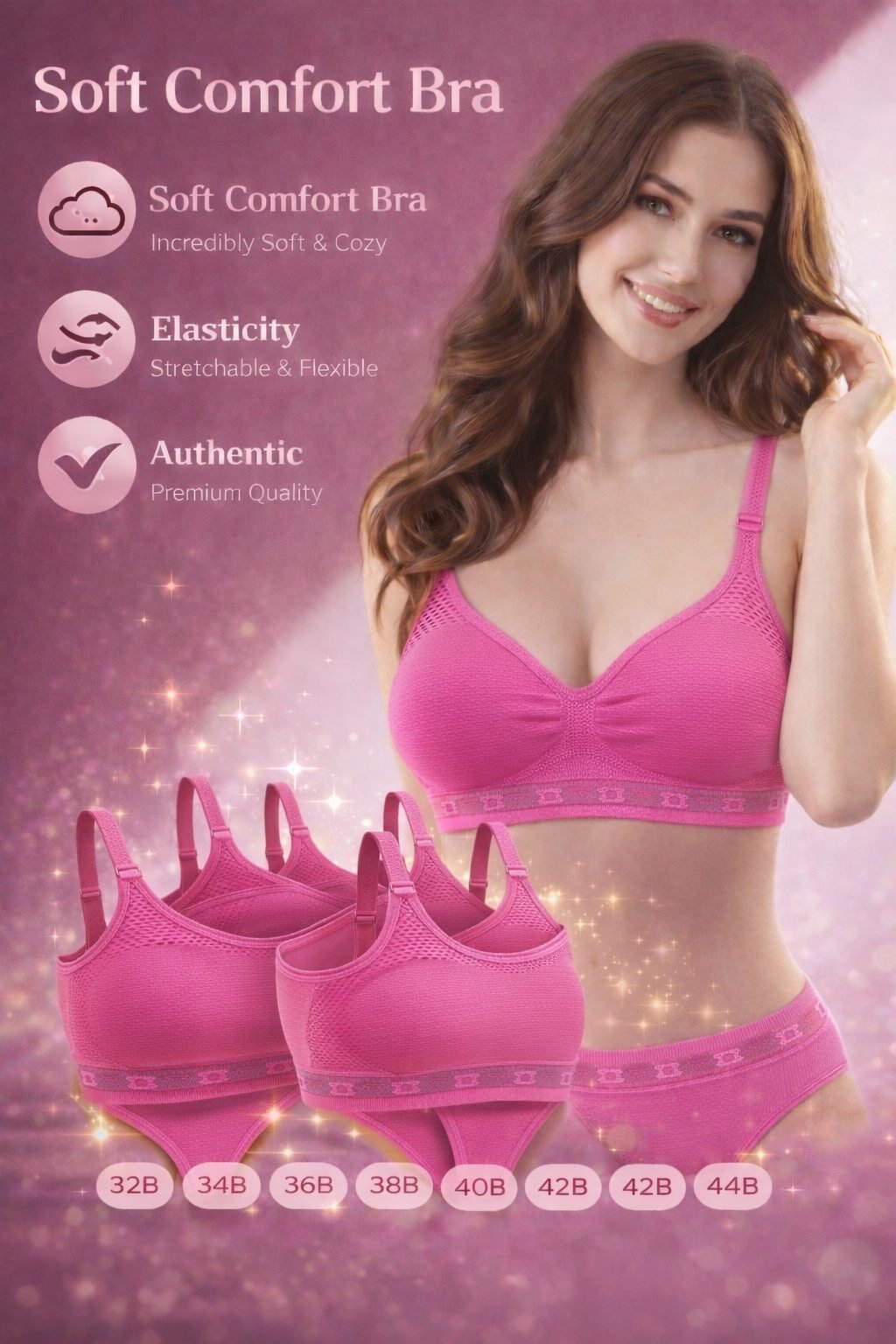 Air Bra Seamless Breathable Cotton Polyester Versatile Nonpadded
