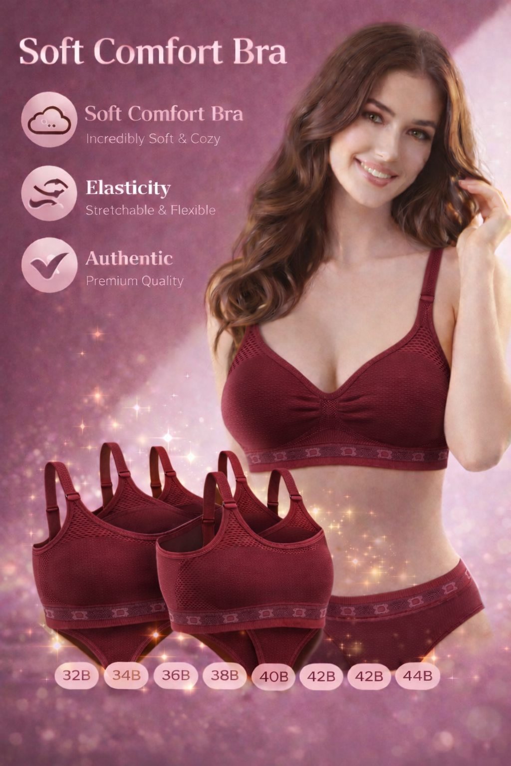 Air Bra Seamless Breathable Cotton Polyester Versatile Nonpadded - Image 4