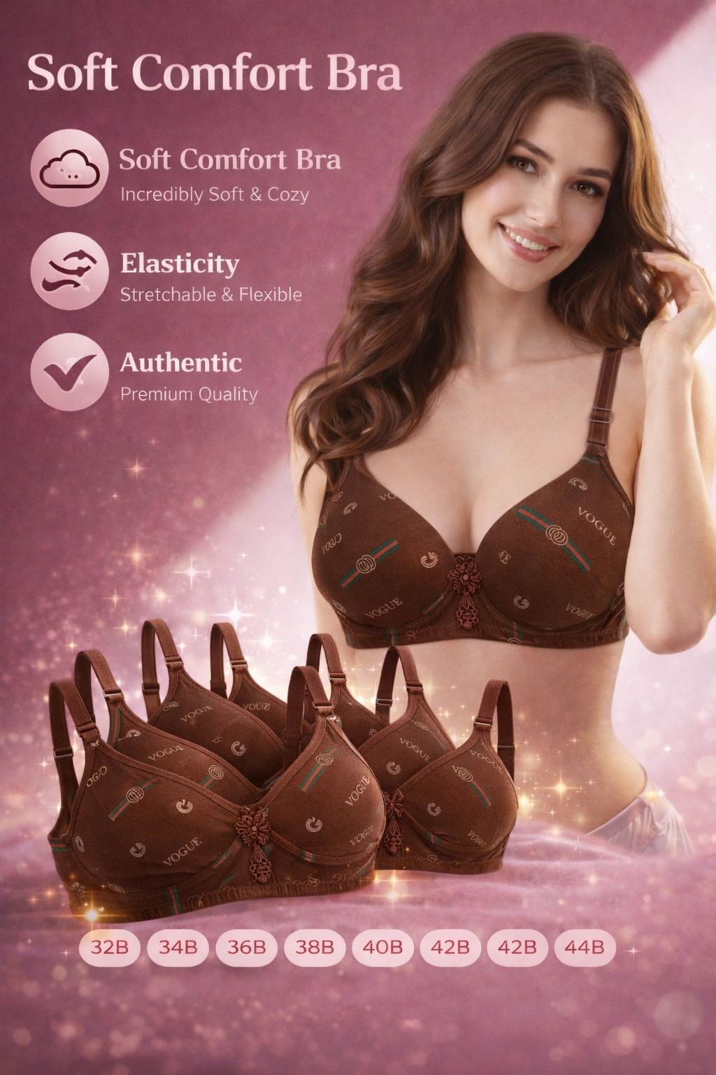 Padded Foam Cotton Bra Everyday Comfort Bra