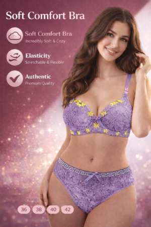 Padded Foam Bra & Panty Luxury Comfort Lingerie Set