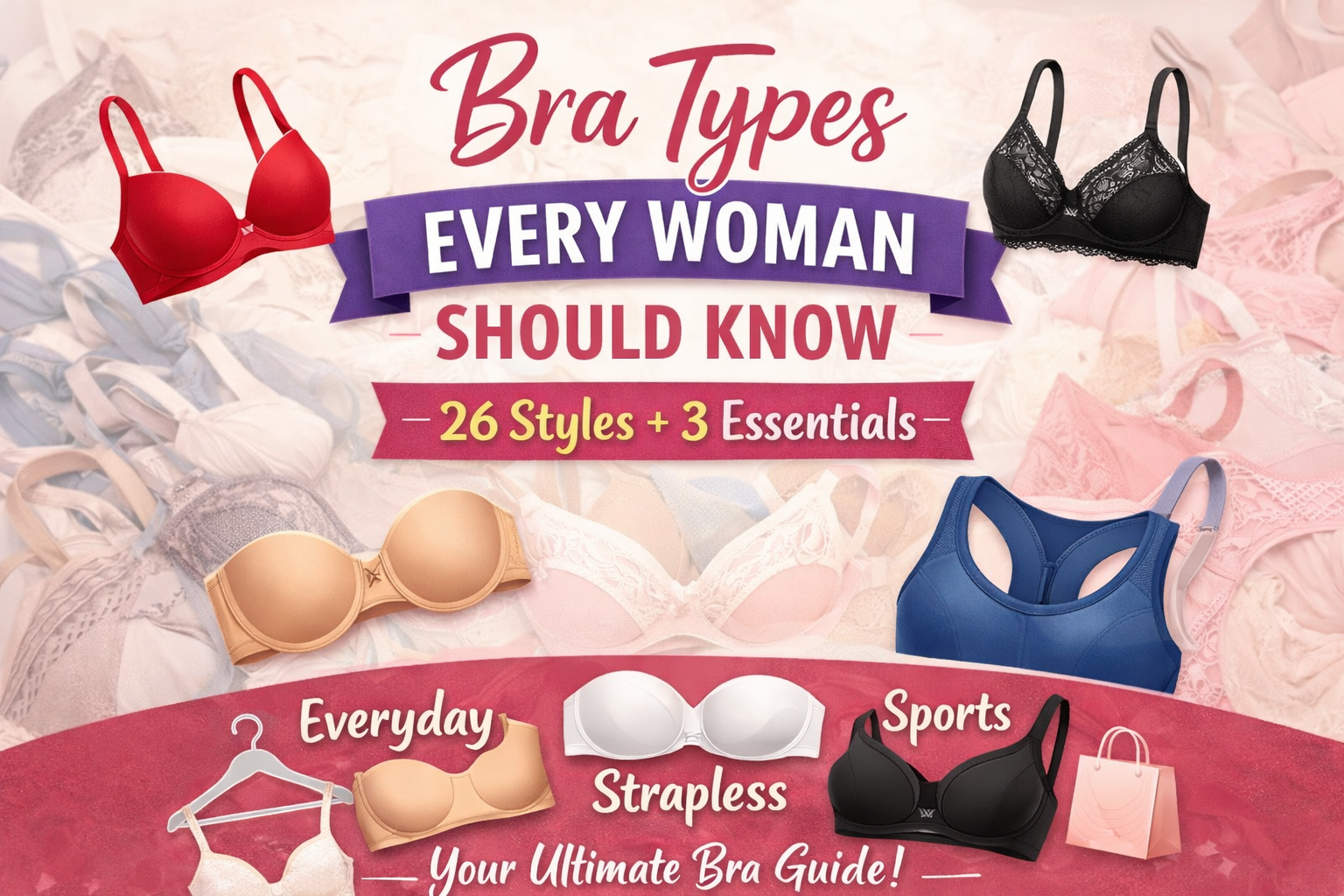 Bra Types Every Woman Should Know: 26 Styles + 3 Essentials