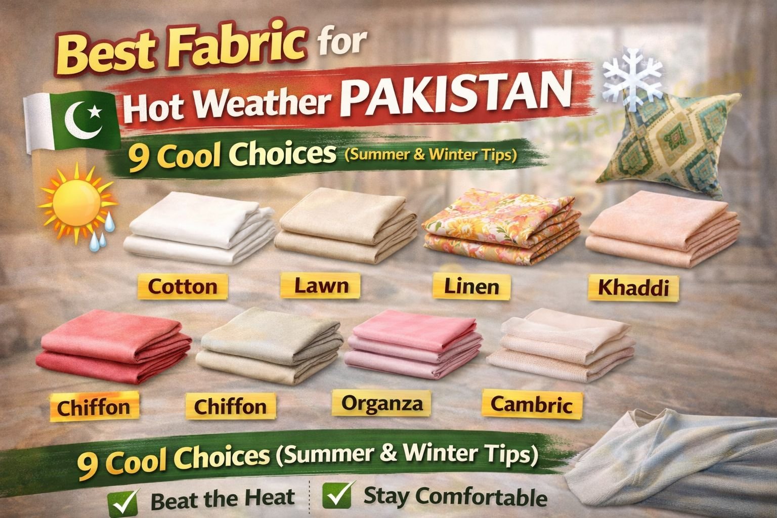 These Fabrics Feel Cool Even in 45°C Pakistan Heat