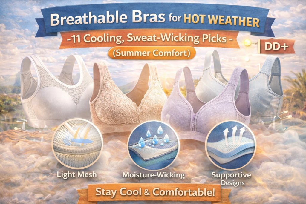 breathable bras for hot weather - lightweight sweat wicking summer bra styles