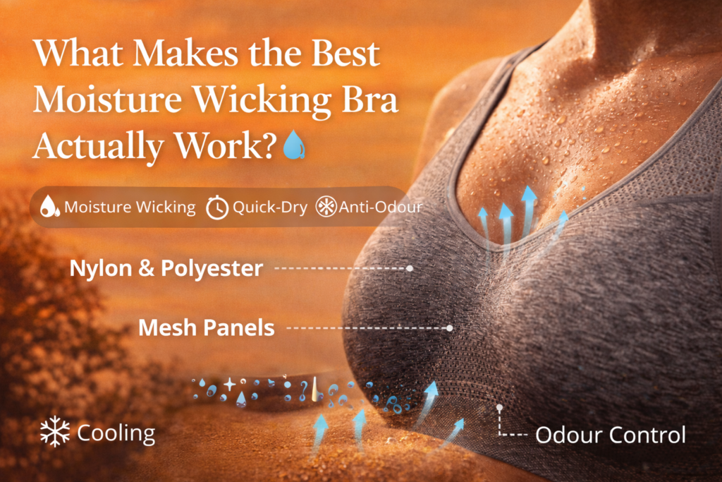 Fabric choice is the single most important decision when choosing a breathable bra for
summer heat