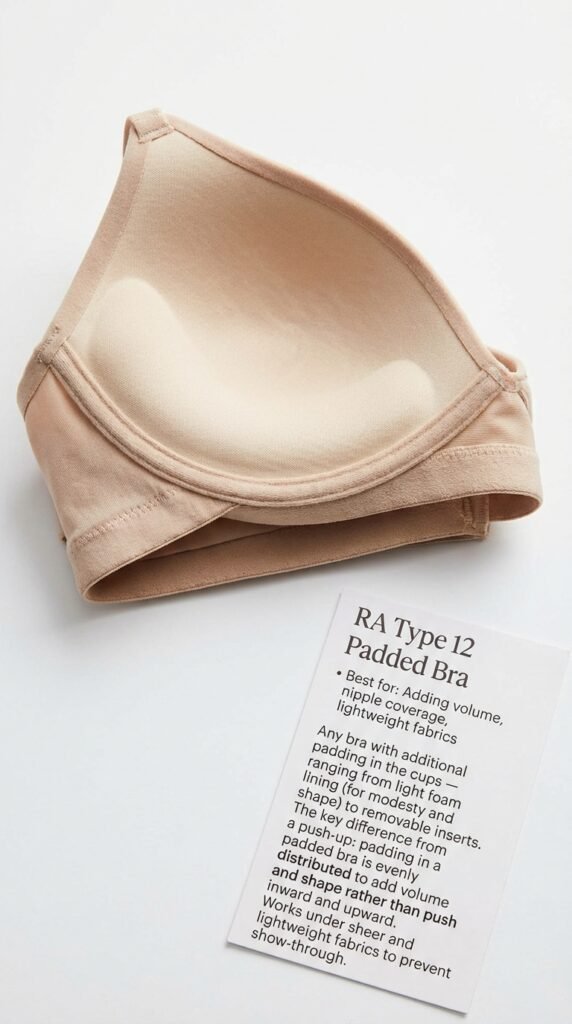 Padded Bra
Best for: Adding volume, nipple coverage, lightweight fabrics