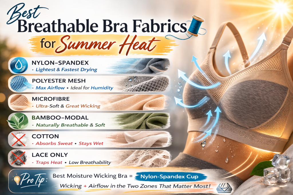 Seamless wireless bras eliminate the two biggest heat traps